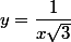 y = \dfrac{1}{x\sqrt{3}}